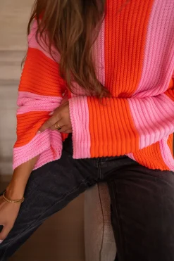 New Pull Masson - rose et orangeEasy Clothes Femme Pulls & Gilets