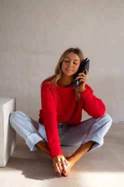 Sale Pull Melania - Rouge Vif - Col RondEasy Clothes Femme Pulls & Gilets