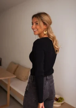 Hot Pull Mothy - Noir - Boutons Dorés - MoulantEasy Clothes Femme Pulls & Gilets