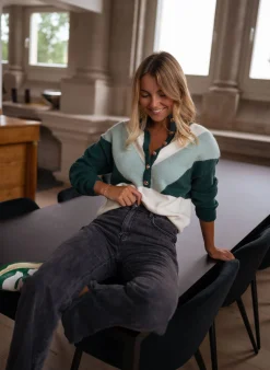 Flash Sale Pull Neve - vert et écruEasy Clothes Femme Pulls & Gilets