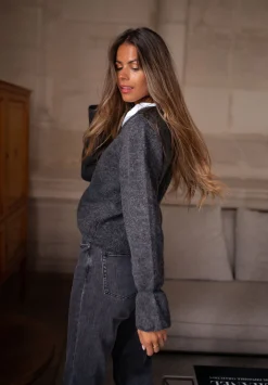 Discount Pull Olyve - grisEasy Clothes Femme Pulls & Gilets