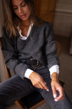 Discount Pull Olyve - grisEasy Clothes Femme Pulls & Gilets