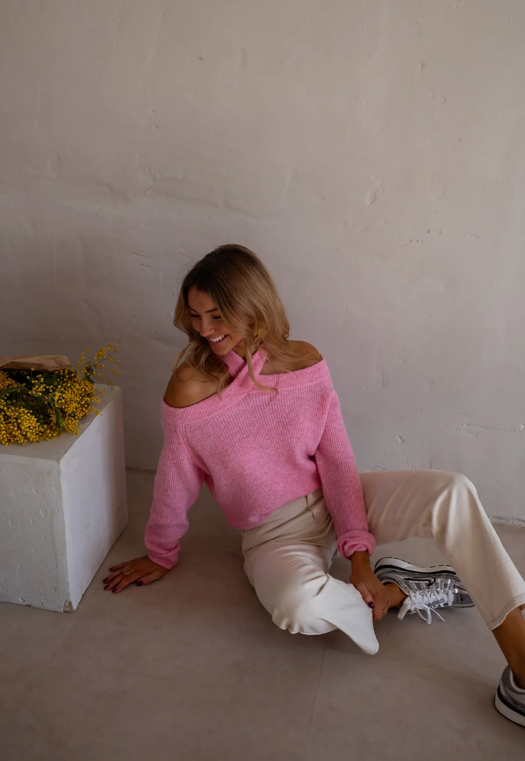 Flash Sale Pull Piper - Rose - Col Croisé & DécoupéEasy Clothes Femme Pulls & Gilets