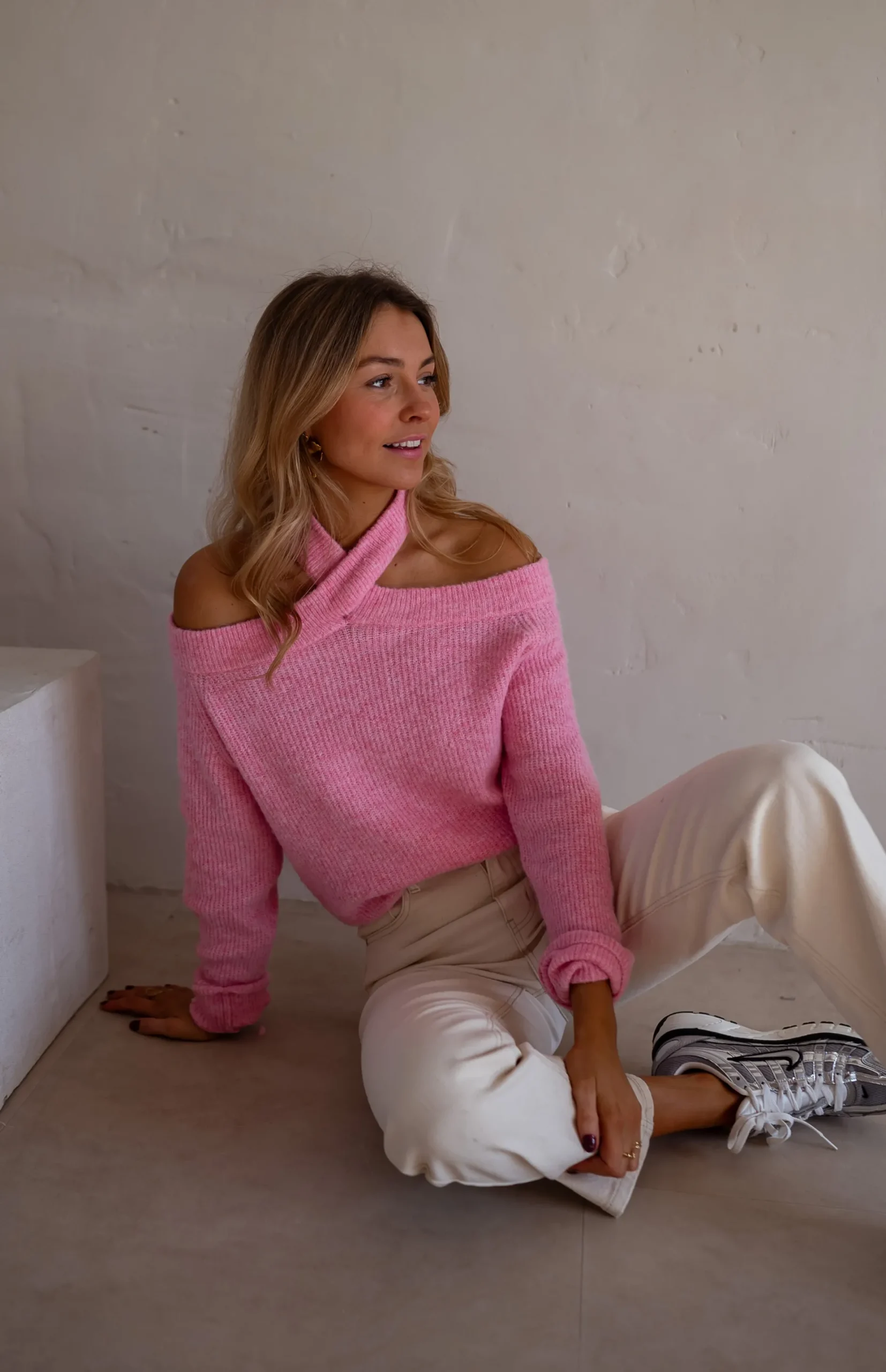 Flash Sale Pull Piper - Rose - Col Croisé & DécoupéEasy Clothes Femme Pulls & Gilets