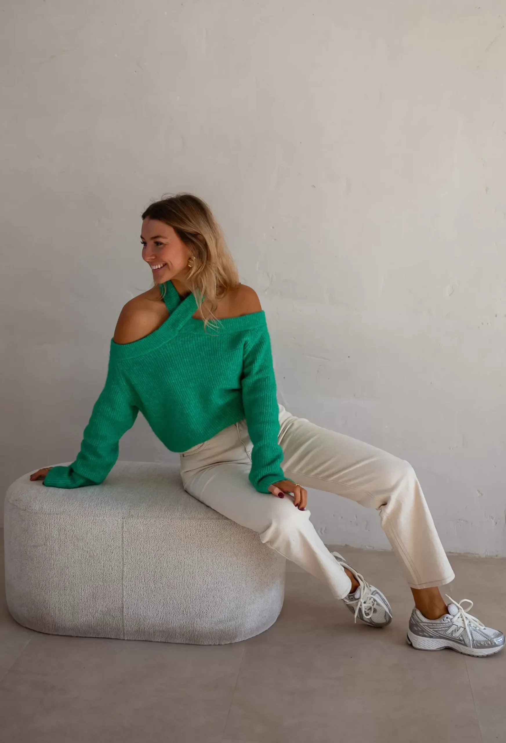 Cheap Pull Piper - Vert - Col Croisé & DécoupéEasy Clothes Femme Pulls & Gilets