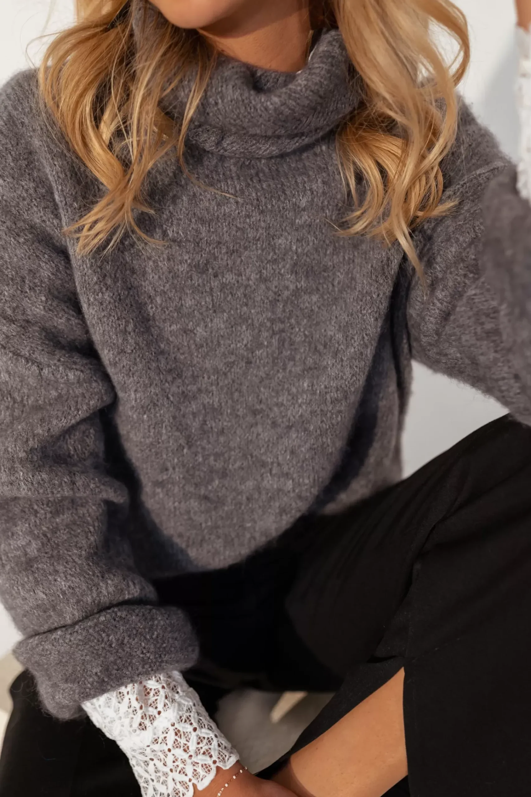 Online Pull Satou - gris foncéEasy Clothes Femme Pulls & Gilets