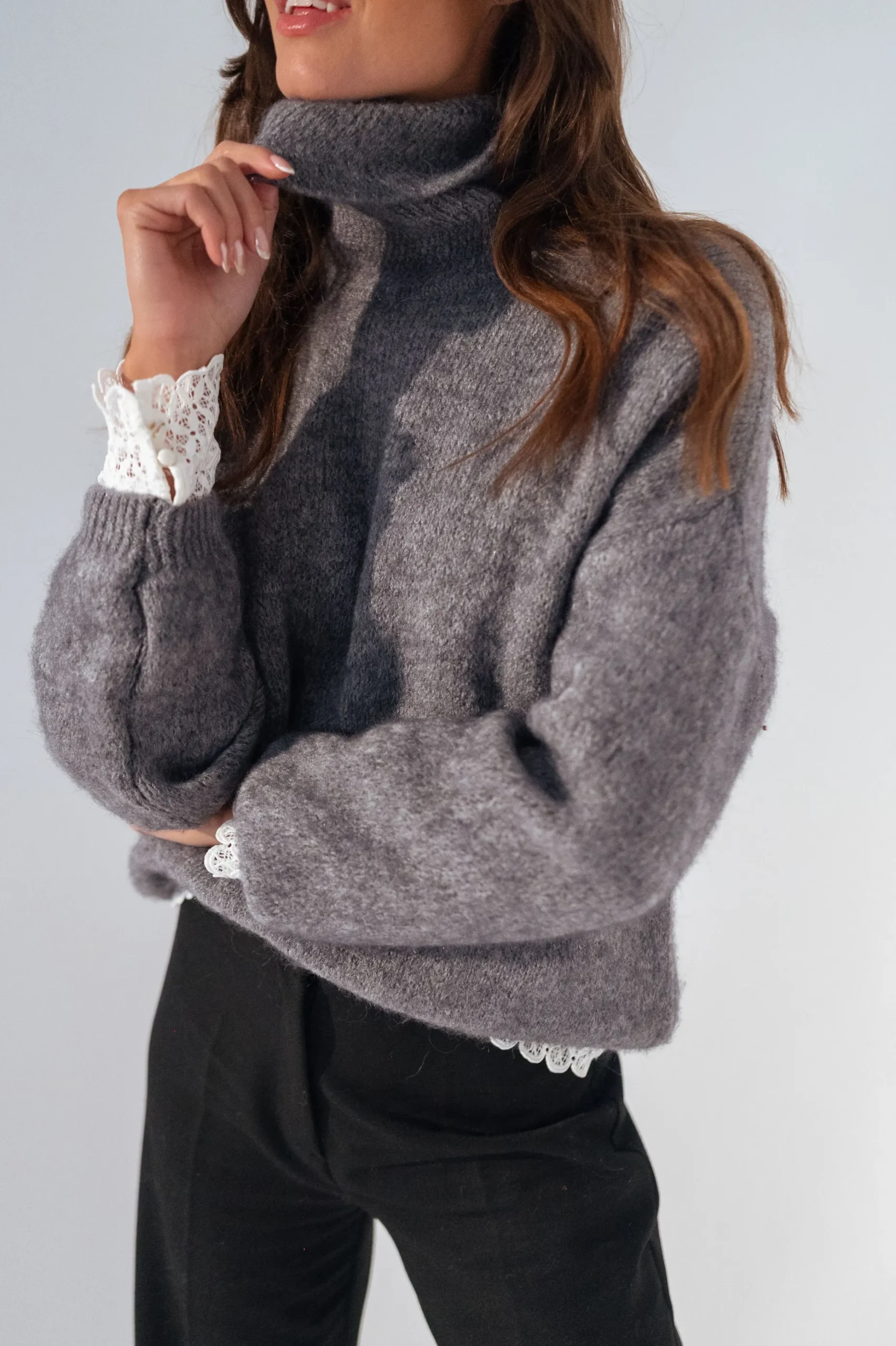 Online Pull Satou - gris foncéEasy Clothes Femme Pulls & Gilets