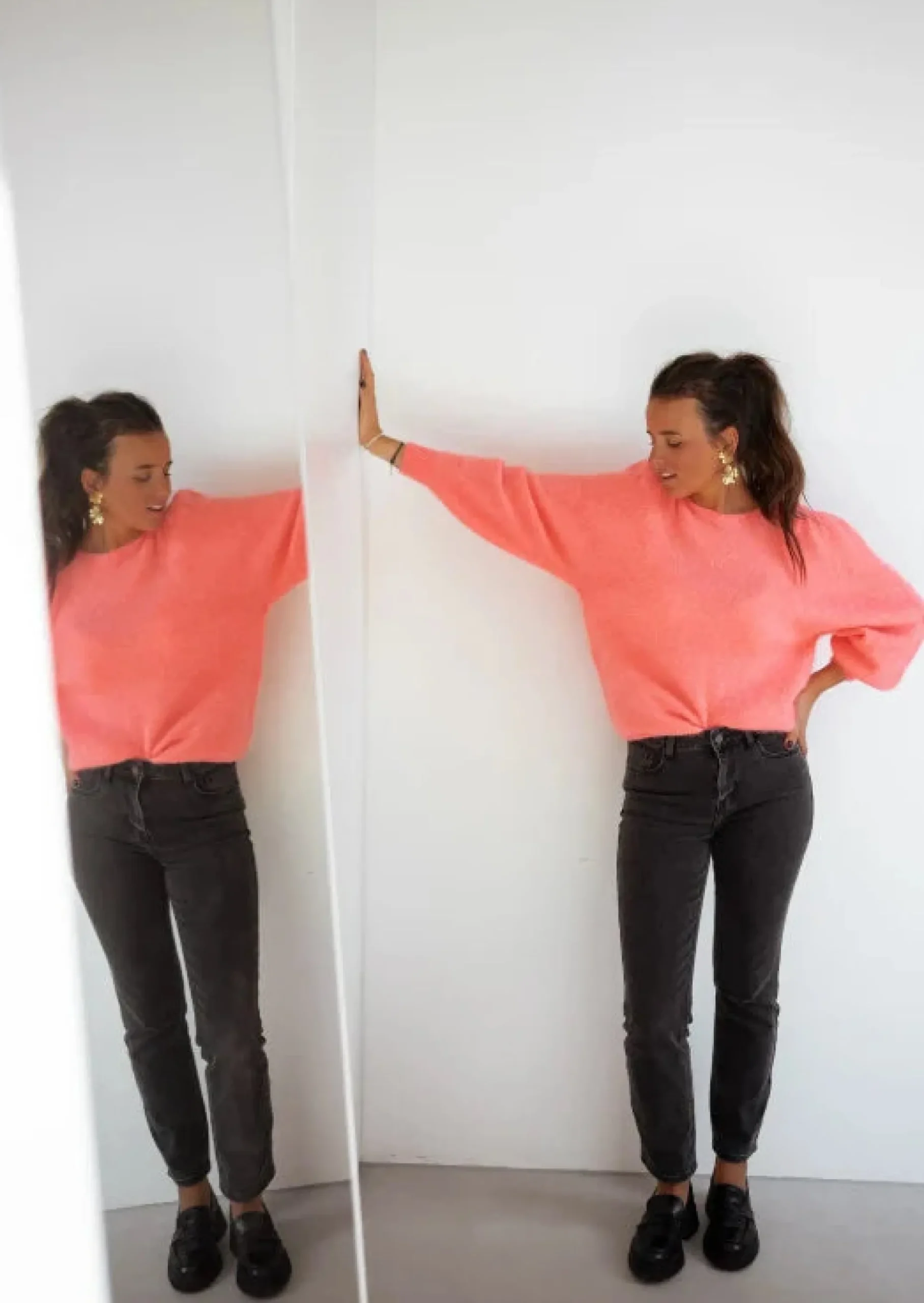 Cheap Pull Sofia Corail - Made In Italy - Taille UniqueEasy Clothes Femme Pulls & Gilets