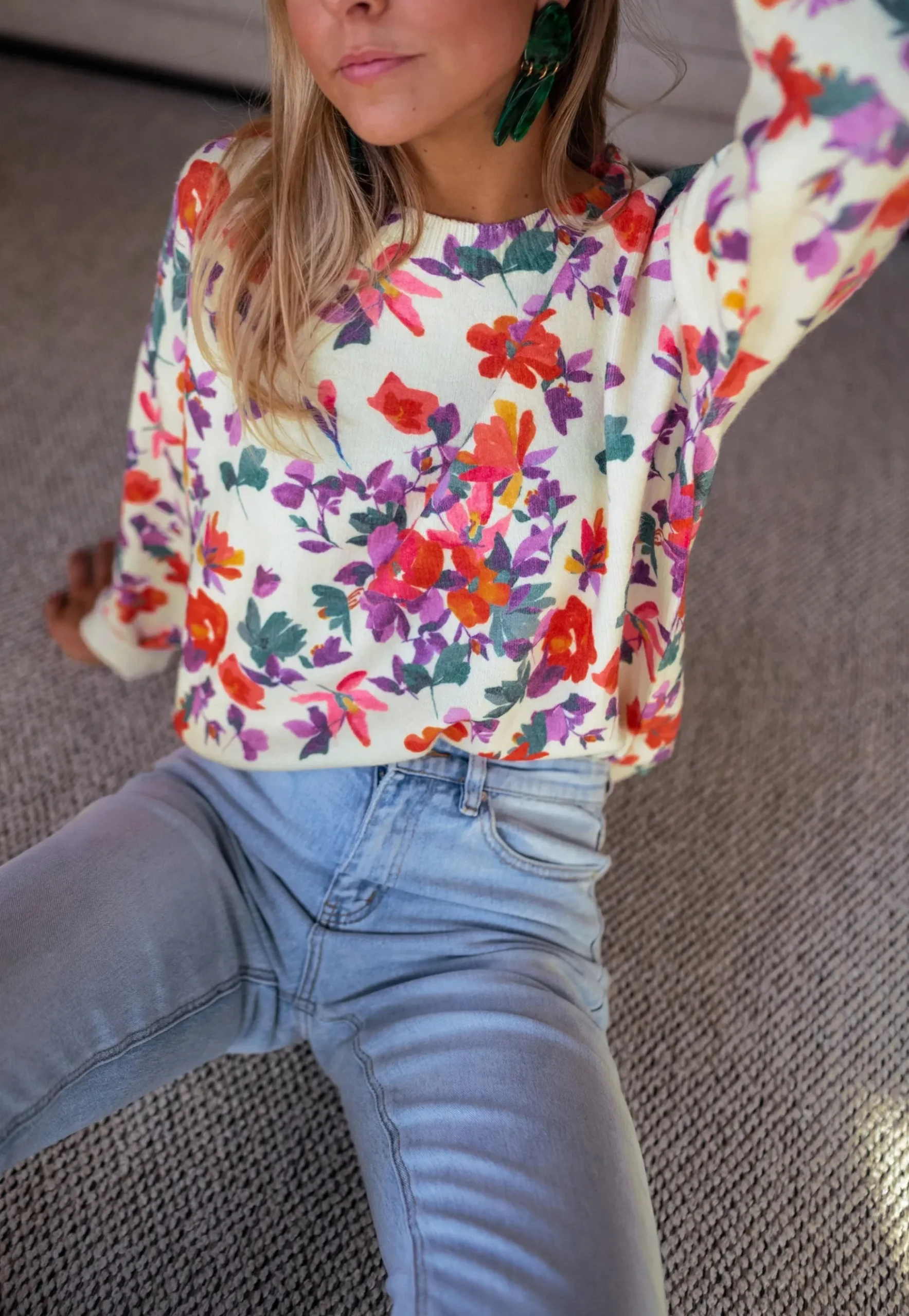 Outlet Pull Weston - à fleursEasy Clothes Femme Pulls & Gilets