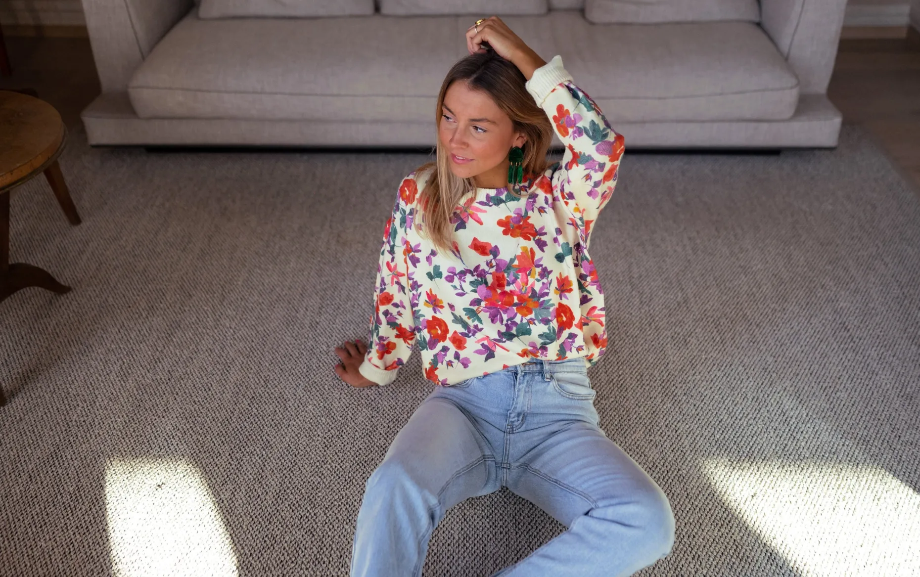 Outlet Pull Weston - à fleursEasy Clothes Femme Pulls & Gilets