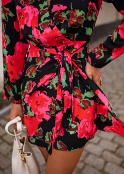 Outlet Robe Belga - À Fleurs - Epaulettes - Col VEasy Clothes Femme Robes