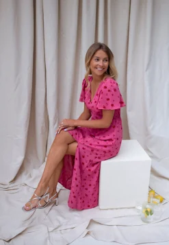 Best Sale Robe Besma - framboise à motifsEasy Clothes Femme Robes