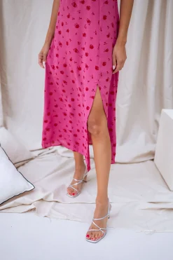 Best Sale Robe Besma - framboise à motifsEasy Clothes Femme Robes