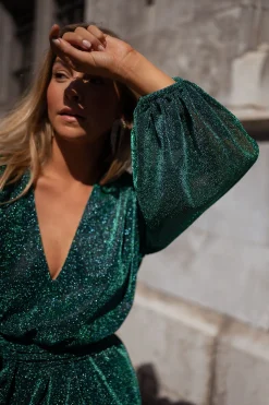 New Robe Clarkson CREATION - verte à pailletteEasy Clothes Femme Robes