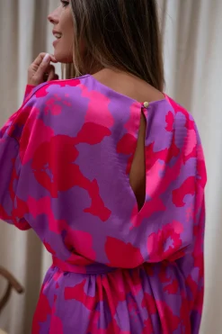 Flash Sale Robe Dalmi CREATION - rose à fleursEasy Clothes Femme Robes