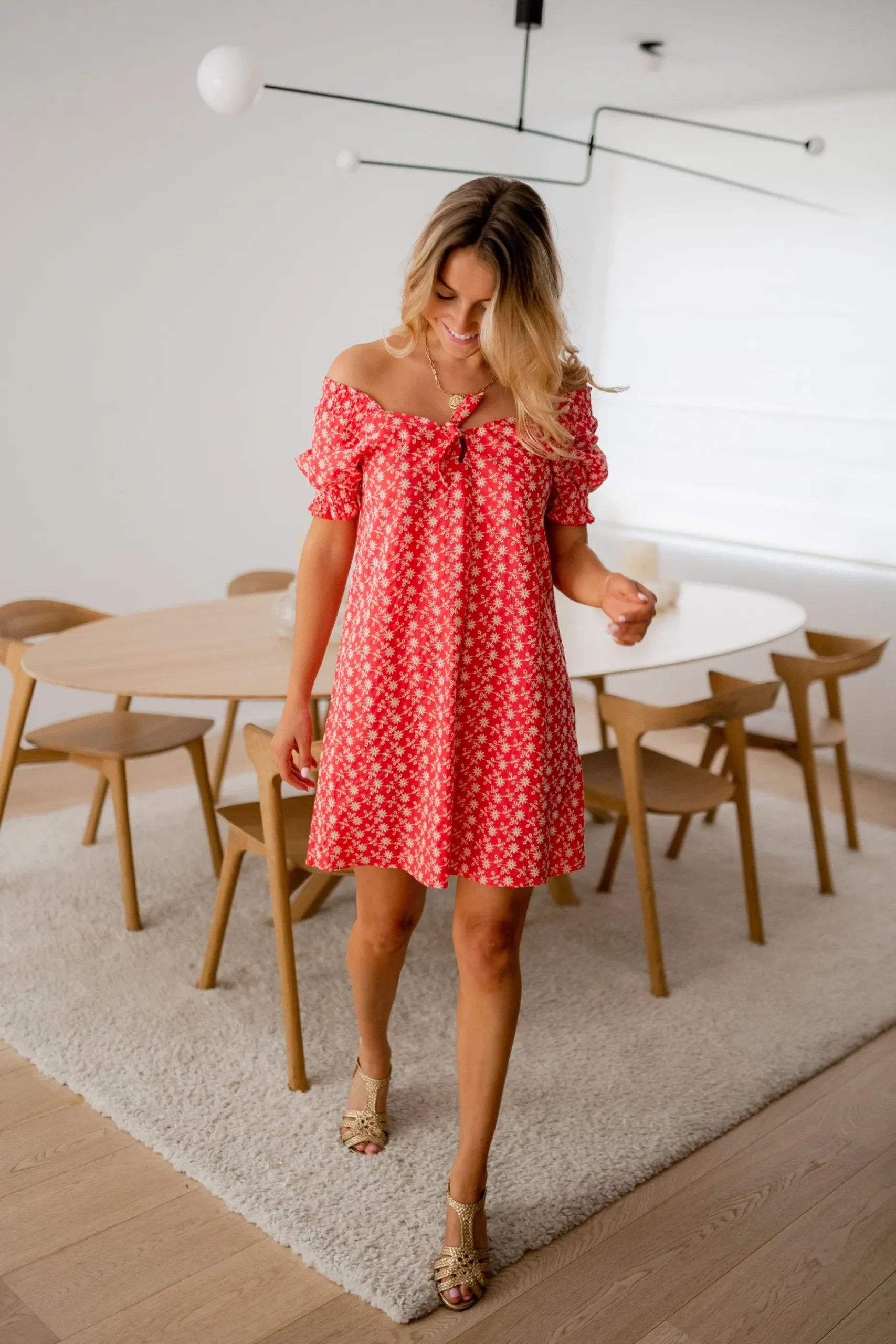 Store Robe Davina - rouge à broderieEasy Clothes Femme Robes