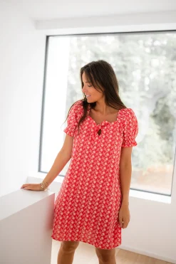 Store Robe Davina - rouge à broderieEasy Clothes Femme Robes
