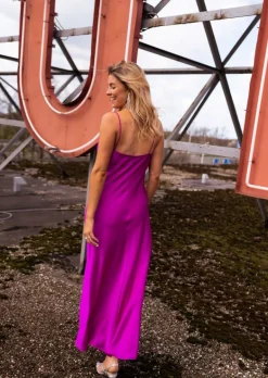 Shop Robe Delly violet | Robe longue de soirée | Prêt-à-porter en ligne | Easy Clothes Femme Robes