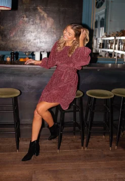 New Robe Dita CREATION - rose à paillettesEasy Clothes Femme Robes