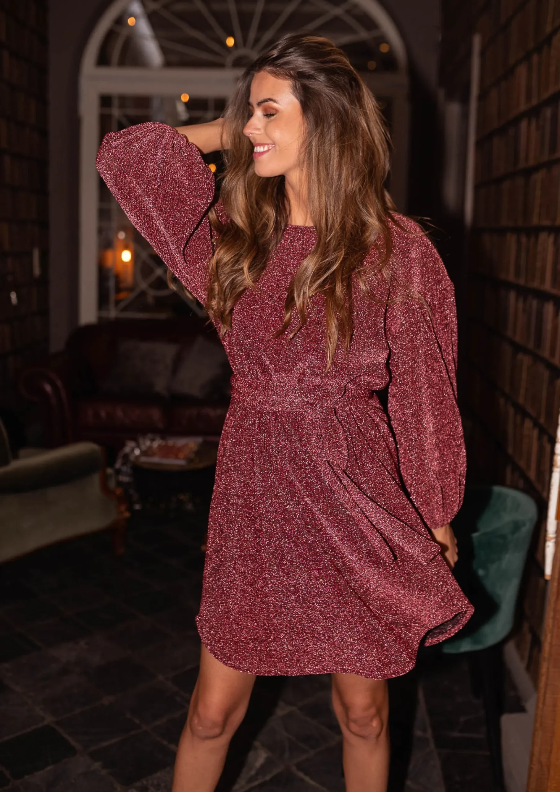 New Robe Dita CREATION - rose à paillettesEasy Clothes Femme Robes