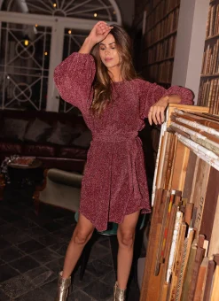 New Robe Dita CREATION - rose à paillettesEasy Clothes Femme Robes