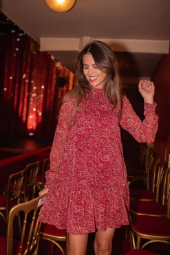 Discount Robe Dona CREATION - bordeaux à motifsEasy Clothes Femme Robes