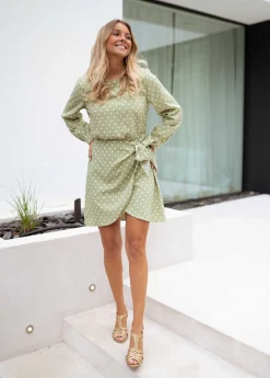 Online Robe Flavie - verte à poisEasy Clothes Femme Robes