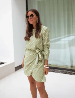 Online Robe Flavie - verte à poisEasy Clothes Femme Robes