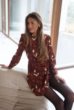 Discount Robe Giulia - brune à motifsEasy Clothes Femme Robes