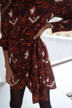 Discount Robe Giulia - brune à motifsEasy Clothes Femme Robes