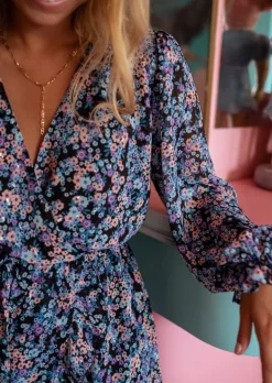 Store Robe Hilary - À Fleurs - Décolleté en V - Création Easy Clothes Femme Robes