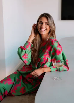 Discount Robe Keeper - verte et roseEasy Clothes Femme Robes