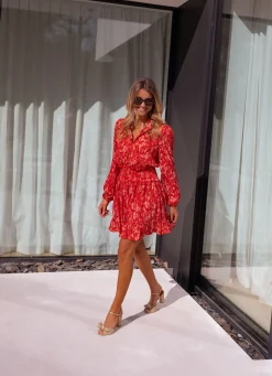 Sale Robe Milly - rougeEasy Clothes Femme Robes