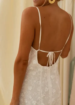 Hot Robe Myna Blanche | Broderie | Vêtements FemmeEasy Clothes Femme Robes