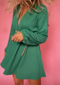 Flash Sale Robe Nella Verte | Made In Italy | Manches Longues | Easy Clothes Femme Robes