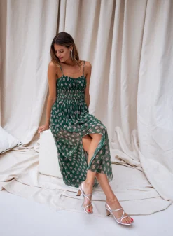 Cheap Robe Opera CREATION - verte à motifsEasy Clothes Femme Robes