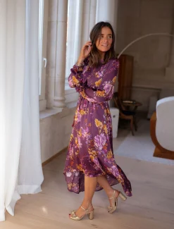 Cheap Robe Pantin CREATION - mauve à fleursEasy Clothes Femme Robes