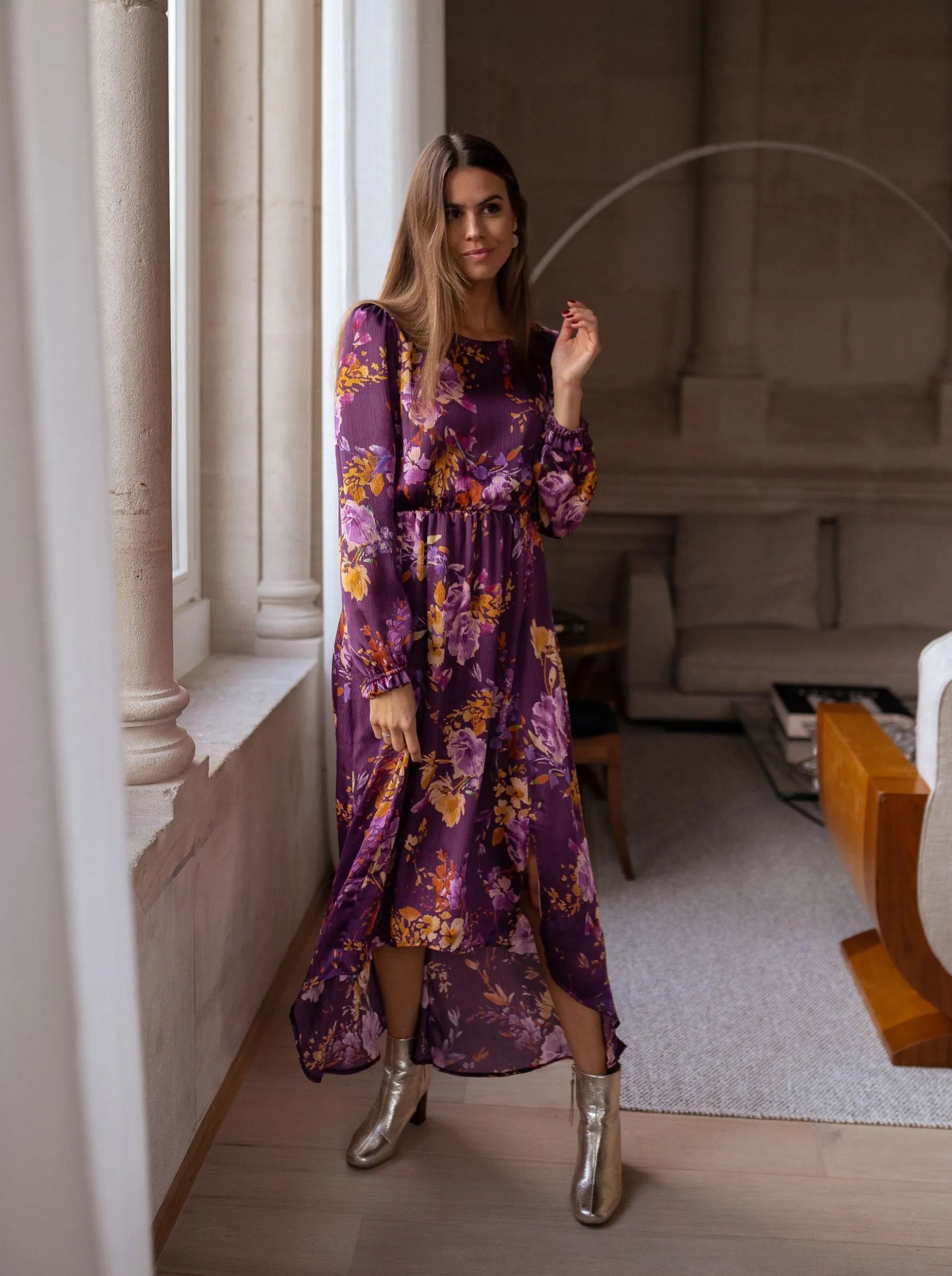 Cheap Robe Pantin CREATION - mauve à fleursEasy Clothes Femme Robes