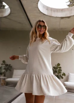 New Robe pull Bertina grise | Robe pull ample | Prêt-à-porter en ligne | Easy Clothes Femme Robes