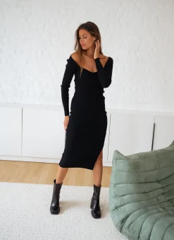 Flash Sale Robe pull Elif - noireEasy Clothes Femme Robes