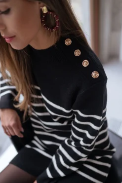 Online Robe pull Manon - à lignesEasy Clothes Femme Robes