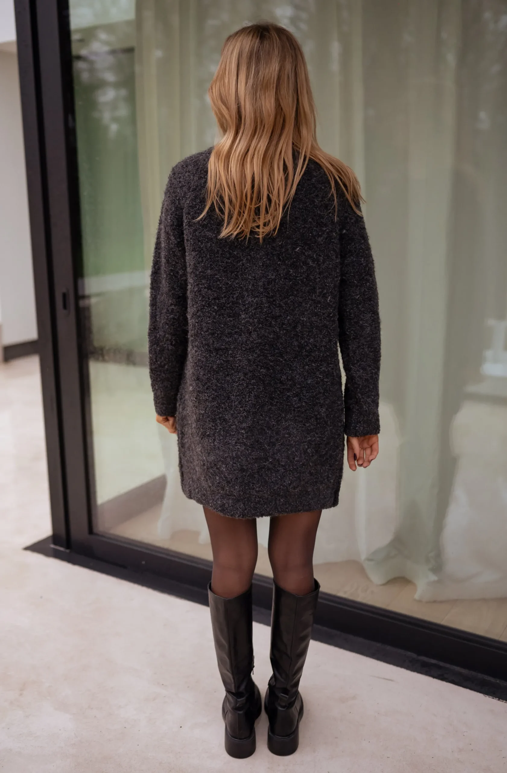 Best Sale Robe pull Nesra - griseEasy Clothes Femme Robes