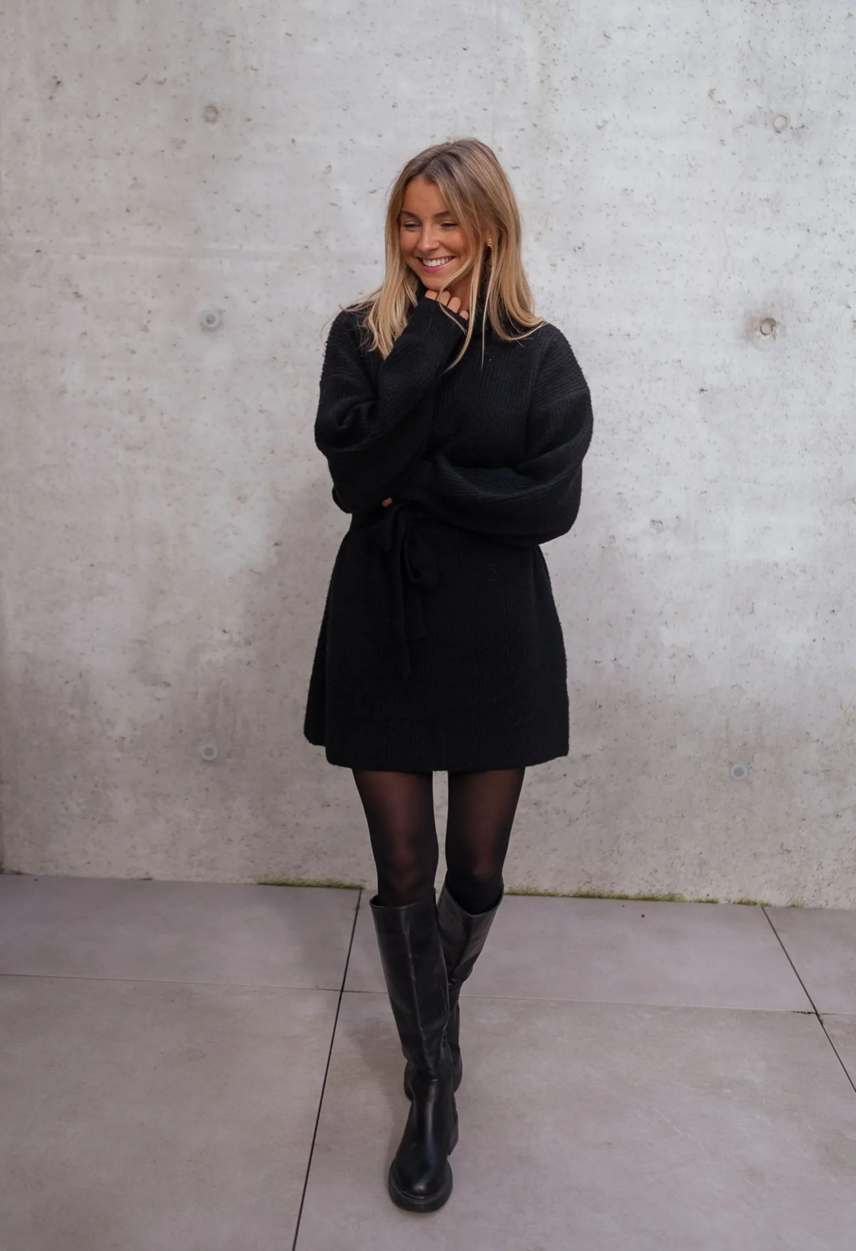 Discount Robe pull Rachel - noirEasy Clothes Femme Robes