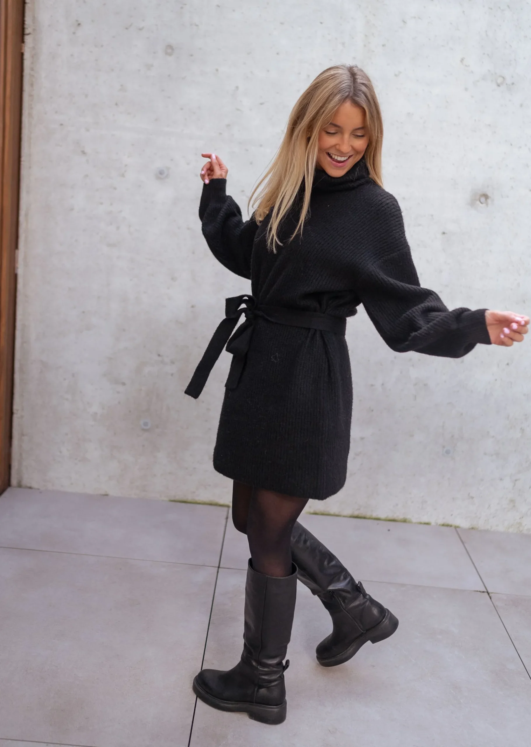 Discount Robe pull Rachel - noirEasy Clothes Femme Robes