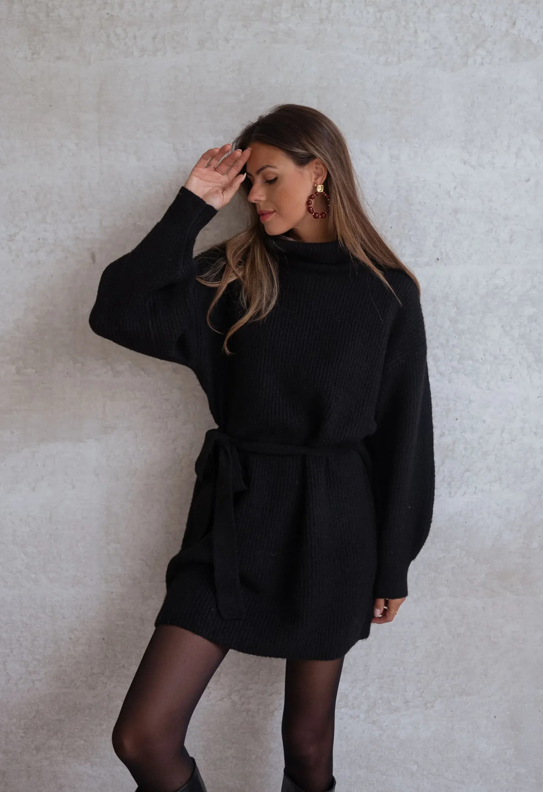 Discount Robe pull Rachel - noirEasy Clothes Femme Robes