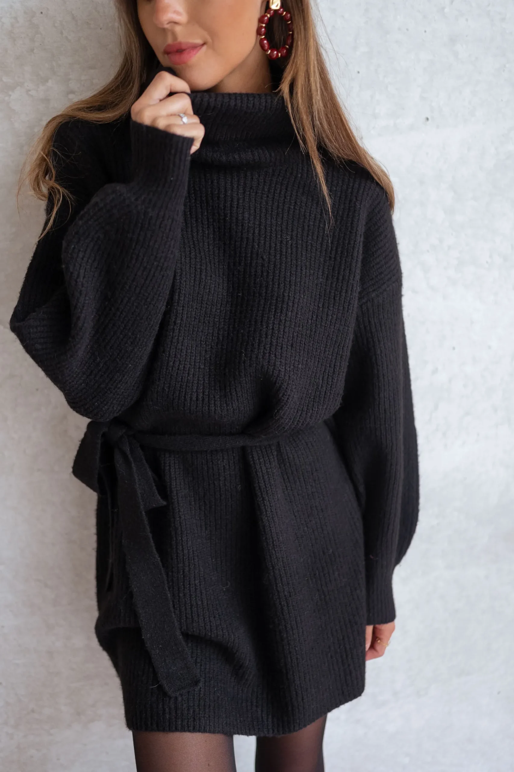 Discount Robe pull Rachel - noirEasy Clothes Femme Robes