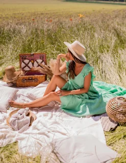 Hot Robe Rodia - verte en linEasy Clothes Femme Robes