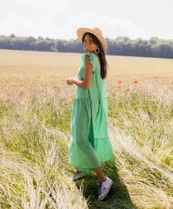 Hot Robe Rodia - verte en linEasy Clothes Femme Robes