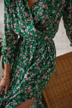 Discount Robe Rosie - verte à fleursEasy Clothes Femme Robes