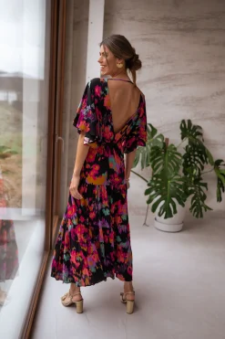 Outlet Robe Tilda - noire à motifsEasy Clothes Femme Robes